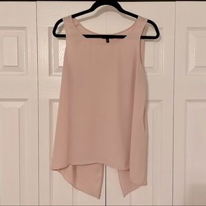 Express blush open back tank top
